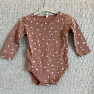Quincy Mae Floral Long Sleeve Kids Onesie Bodysuit